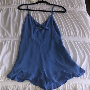 Royal Blue Romper tie in front